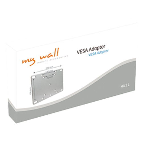 MyWall VESA adapter - VESA 75/100 naar VESA 100x200 Zilvergrijs