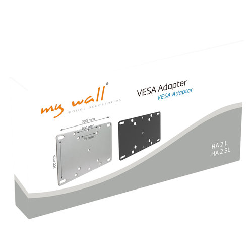 MyWall VESA adapter - VESA 75/100 naar VESA 100x200 Zwart