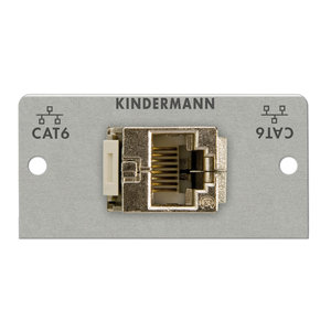 Kindermann Cat 6 (RJ 45) gender changer module-50 x 50 mm