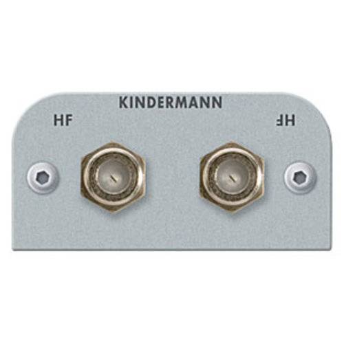 Kindermann Kindermann - F-socket – 2 x voor HF signals gender changer module-50 x 50 mm