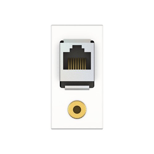Kindermann Konnect flex 45 click Cat-6 / Audio Kabel + Plug Module
