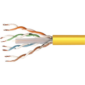 KEM Cat 6 UTP Soepele kabel 100m - Geel