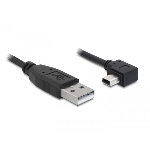 DeLock Delock USB A - USB mini B5 kabel (haaks)-2.0 meter
