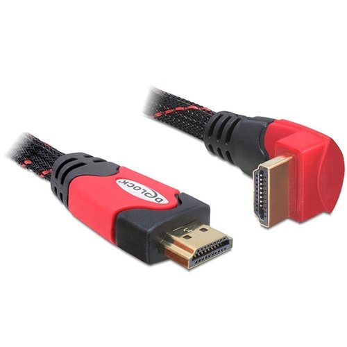 DeLock HDMI kabel met haakse aansluiting (4K @ 30 Hz) - 2.0 meter (onder)