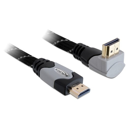 DeLock HDMI Kabel met Haakse aansluiting (4K @ 30 HZ) -1.0 meter (boven)