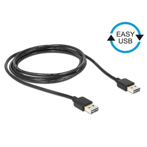 DeLock Easy USB A male - USB A male (USB 2.0) - 2.0 meter