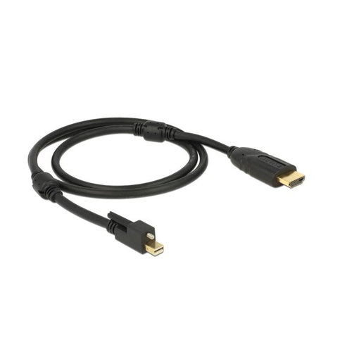 DeLock mini DisplayPort 1.2 male met schroef - HDMI male kabel (4K, Actief)-5.0 meter