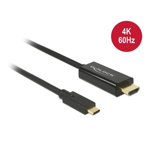 DeLock USB C - HDMI male 4K @ 60 Hz-2.0 meter DeLock USB C - HDMI male 4K @ 60 Hz-2.0 meter