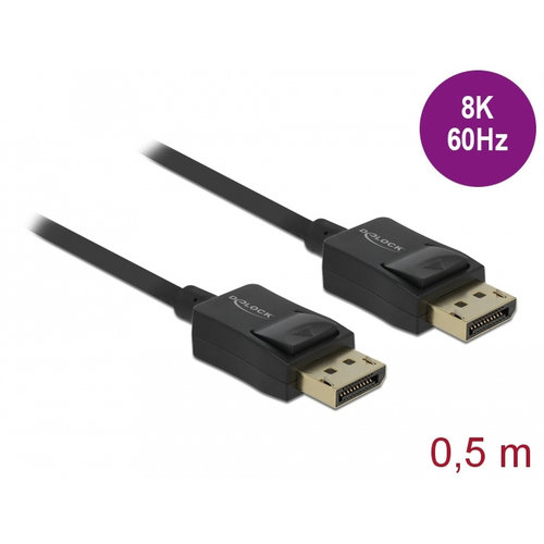 DeLock coaxiale DisplayPort Kabel, 8k @ 60 Hz - 0.5 meter