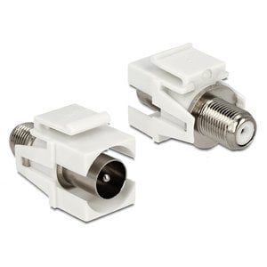 DeLock Keystone - Coax (IEC) male - F-connector female module