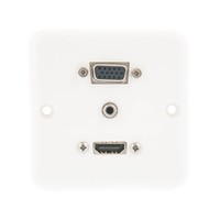VGA, 3.5mm audio en HDMI wandpaneel