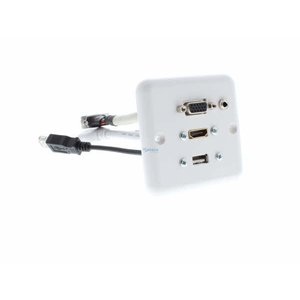 KEM VGA, 3.5mm Audio USB A en HDMI wandpaneel