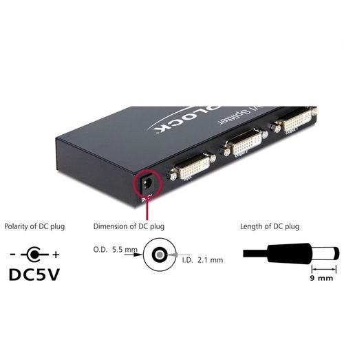 DeLock 2 poorts DVI Splitter