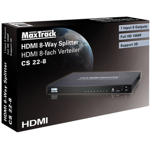 Maxtrack 8 poorts HDMI splitter (Full HD en 3D)