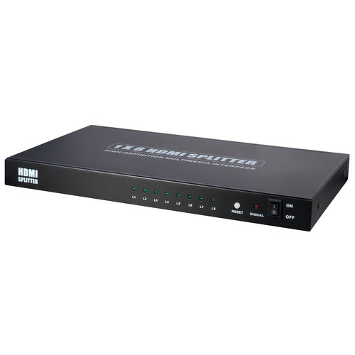 Maxtrack 8 poorts HDMI splitter (Full HD en 3D)