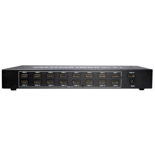 Maxtrack 16 poorts HDMI splitter (Full HD en 3D)