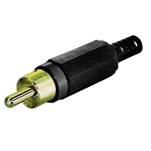 Bulk RCA male soldeer connector - Zwart