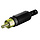 Bulk RCA male soldeer connector - Zwart