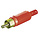 RCA male soldeer connector - Rood