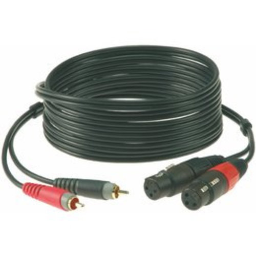 Klotz AT-CF - Pro Twin kabel RCA - XLR female-1.0 meter Klotz AT-CF - Pro Twin kabel RCA - XLR female-1.0 meter