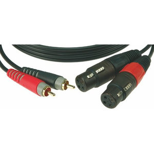 Klotz 2 RCA - 2x XLR Female kabel -1.0 meter