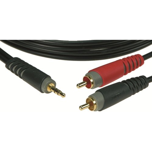 Klotz Klotz 3.5mm stereo Jack male - 2 RCA  audio kabel-1.0 meter