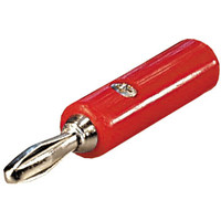 Speaker plug, bananen steker (Rood)