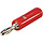 Bulk Speaker plug, bananen steker (Rood)