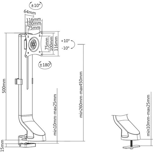 Braca Monitorarm BRC91179