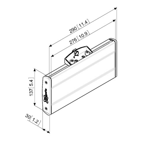 Vogel's Vogel's PFB 3402 Interface plaat 290 mm, Zilvergrijs