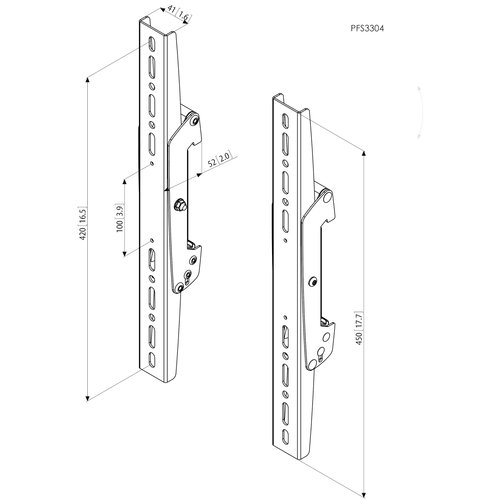 Vogel's PFS 3304 Interface display strips, 450 mm