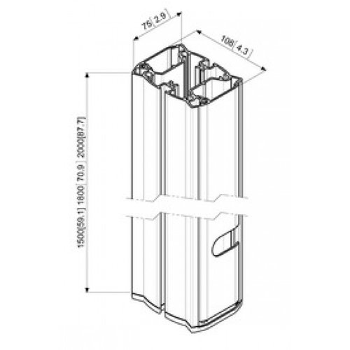 Vogel's PUC2720S Buis 200 cm Silver