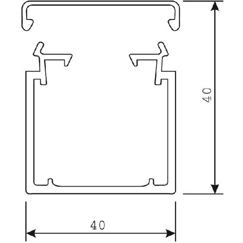 Häger Kabelgoot 40 x 40 mm helderwit (14 lengtes in omdoos 28 meter)