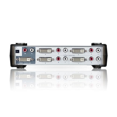 Aten ATEN 4 poorts DVI + Audio Switch met afstandsbiening