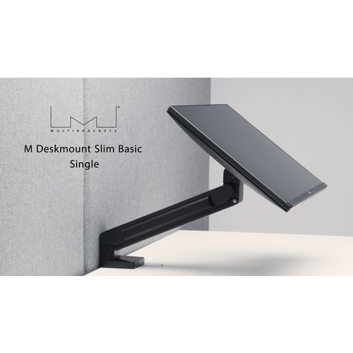 Multibrackets Monitorarm Slim Basic Single - Ruimtebesparend!