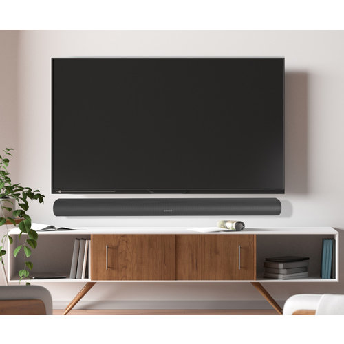 Cavus WMF044+CMSARCB Platte TV muurbeugel met Sonos ARC wandbeugel wit