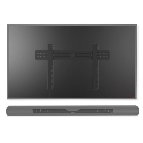 Cavus WMF204+CMSARCB Platte TV beugel met Sonos Arc muurbeugel <br />
zwart