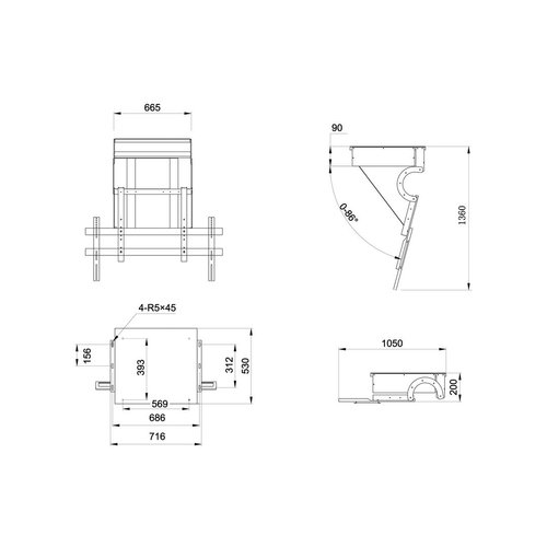 Multibrackets Motorized Ceiling Mount Pro SD  32-100''