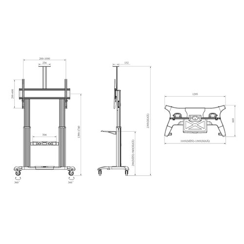 Multibrackets Public Floorstand Dual Pillar 180 HD
