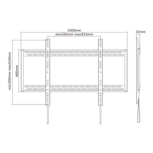 Multibrackets TV Muurbeugel Universal Wallmount HD MAX 900x600