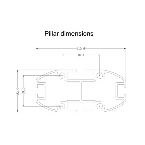 Multibrackets TV Standaard Pro 180 cm Black Multibrackets TV Standaard Pro 180 cm Black