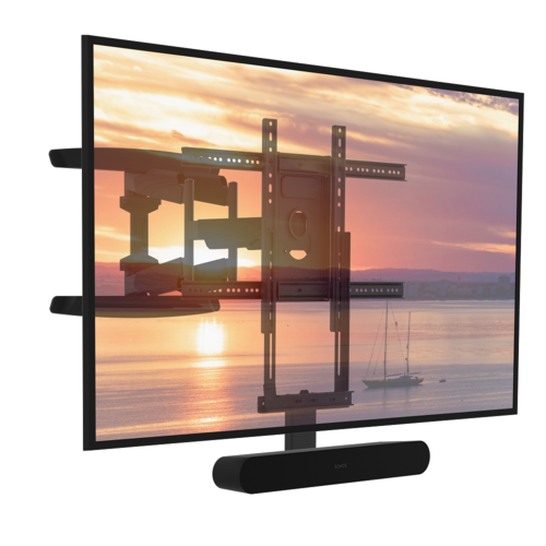 Cavus WME105+CFSRAYB- Draaibare TV beugel met Sonos Ray frame Zwart