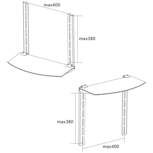 MyWall Accessories drager HZ 15 voor montage aan TV of TV beugel