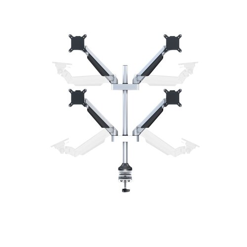 Multibrackets Monitorarm voor 4 schermen Zilvergrijs