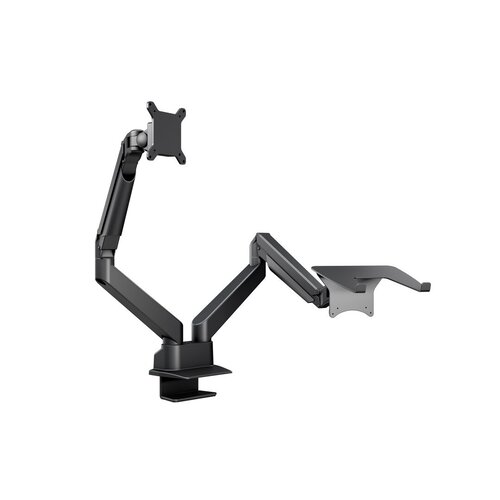 Multibrackets Monitorarm + Laptop arm Zwart