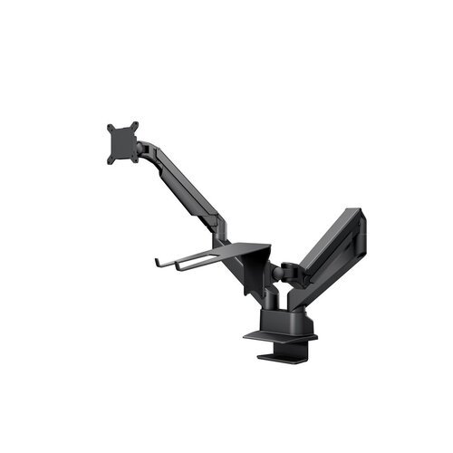 Multibrackets Monitorarm + Laptop arm Zwart