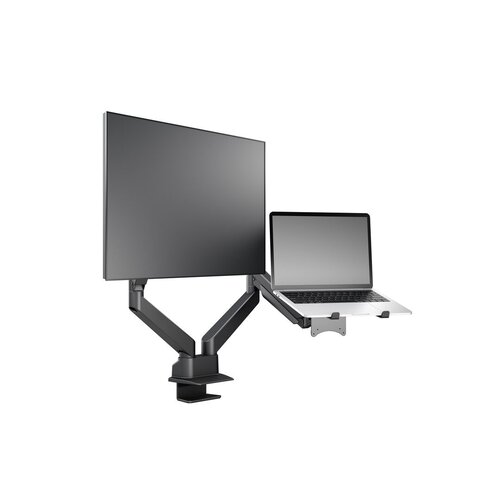 Multibrackets Monitorarm + Laptop arm Zwart