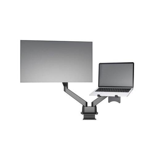 Multibrackets Monitorarm + Laptop arm Zwart