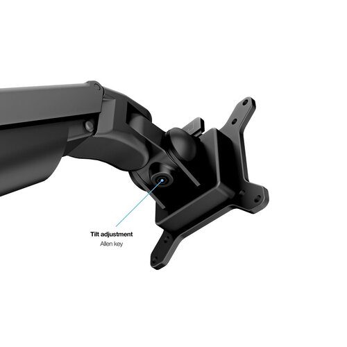 Multibrackets Monitorarm + Laptop arm Zwart