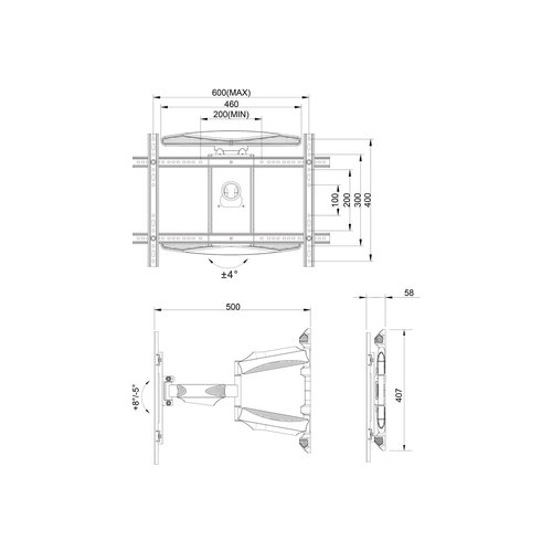 Multibrackets Multibrackets M VESA Flexarm XL Full Motion Dual